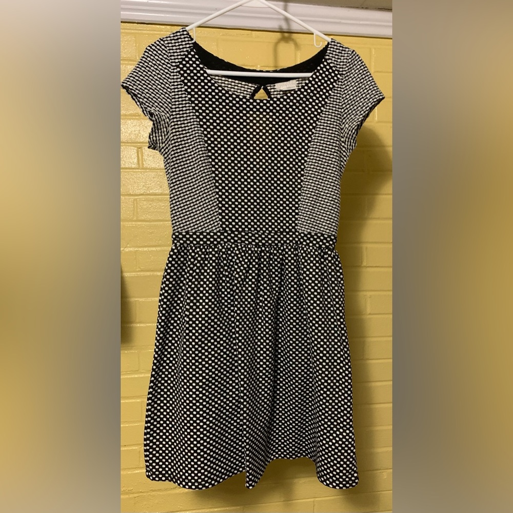 Cooperative black dress with white polka dots Size M